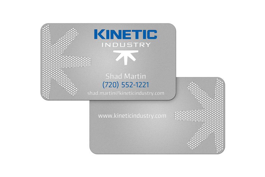 Kinetic Industry's Metal Business Cards