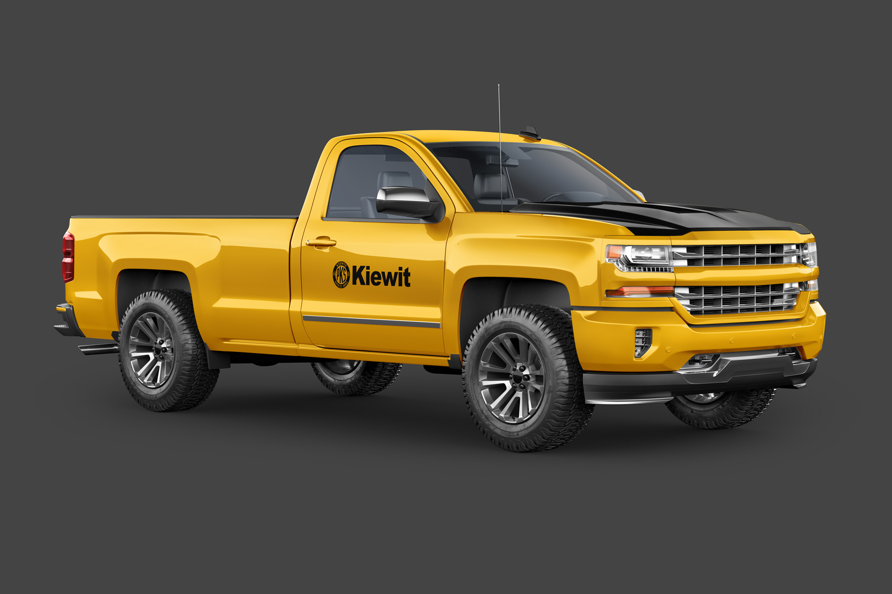 Kiewit - Construction Company Logo on a Truck