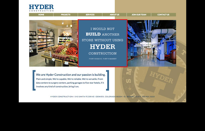 Construction Websites: Write Targeted Content - Hyder Construction, Inc.