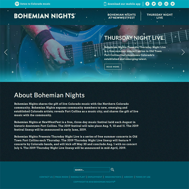 User Interface - Bohemian Nights