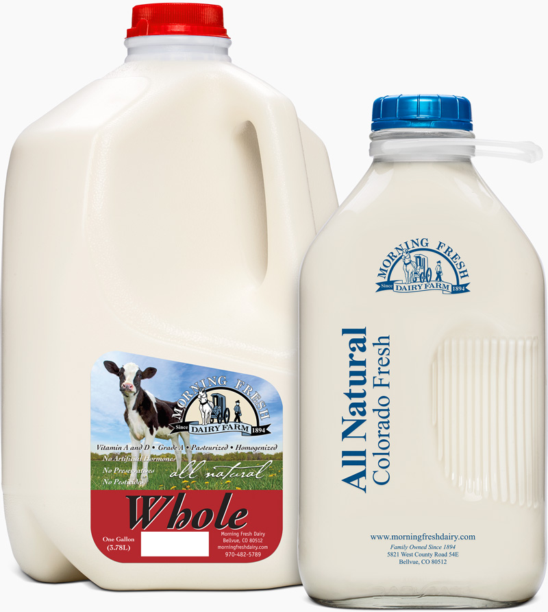 Branding milk packaging for Morning Fresh Dairy