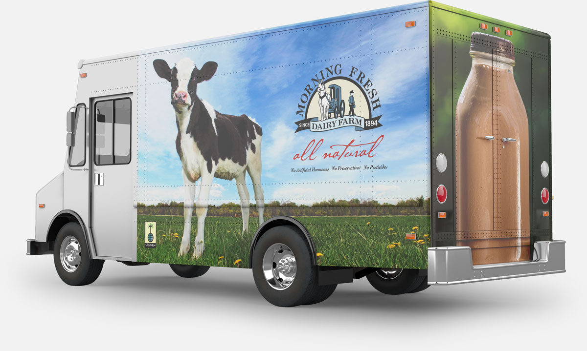 Truck graphics for Morning Fresh Dairy