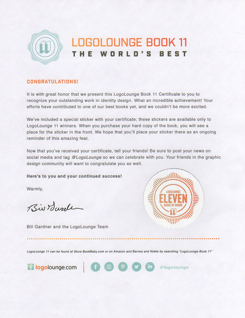 LogoLounge 11 - Certificate