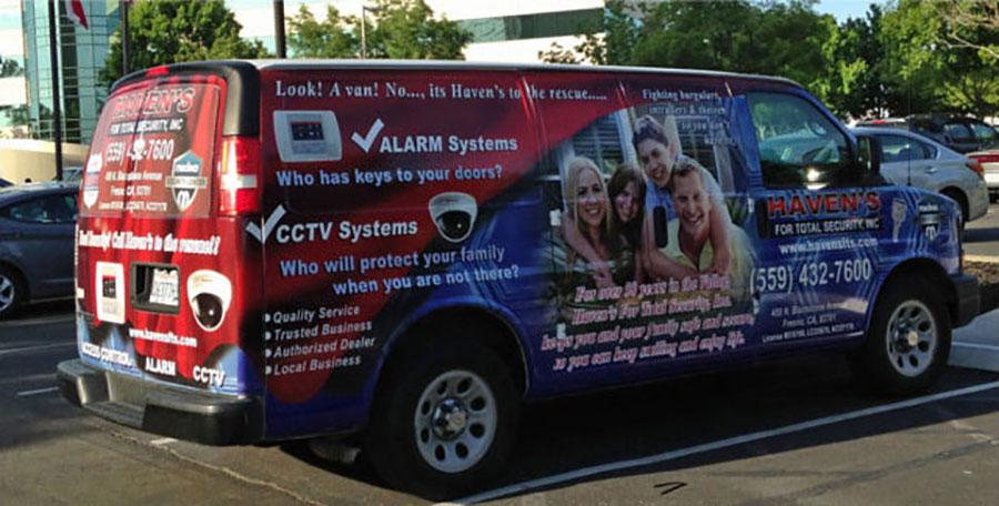 Too much information on van wrap.