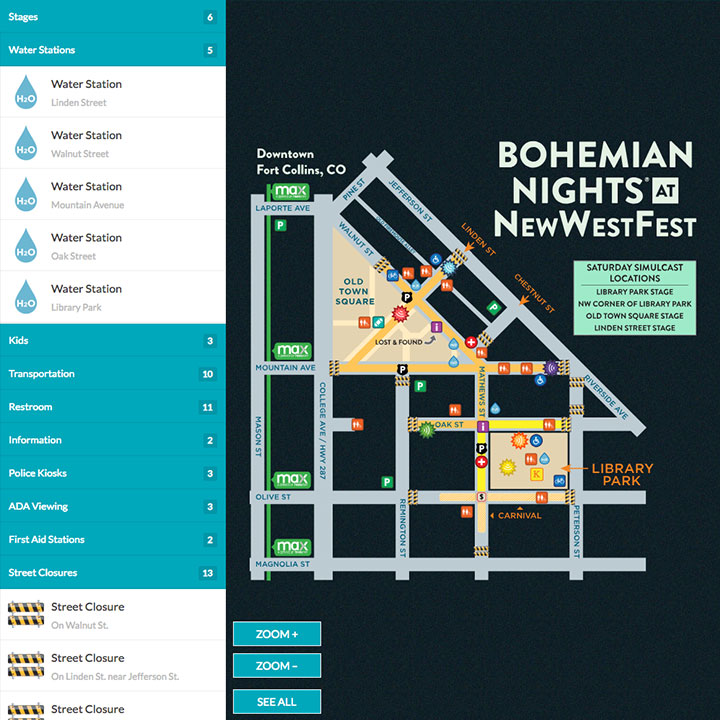Interactive Map - Bohemian Nights