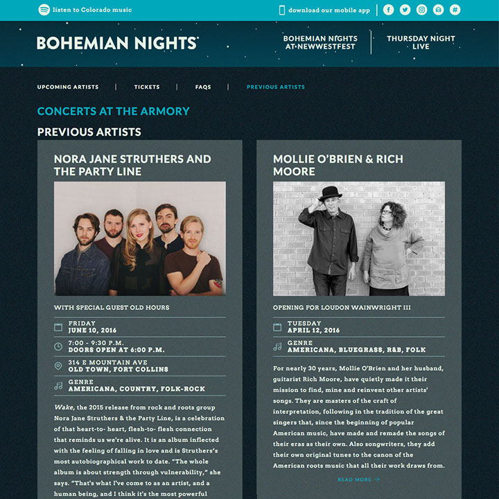 Artist Pages - Bohemian Nights