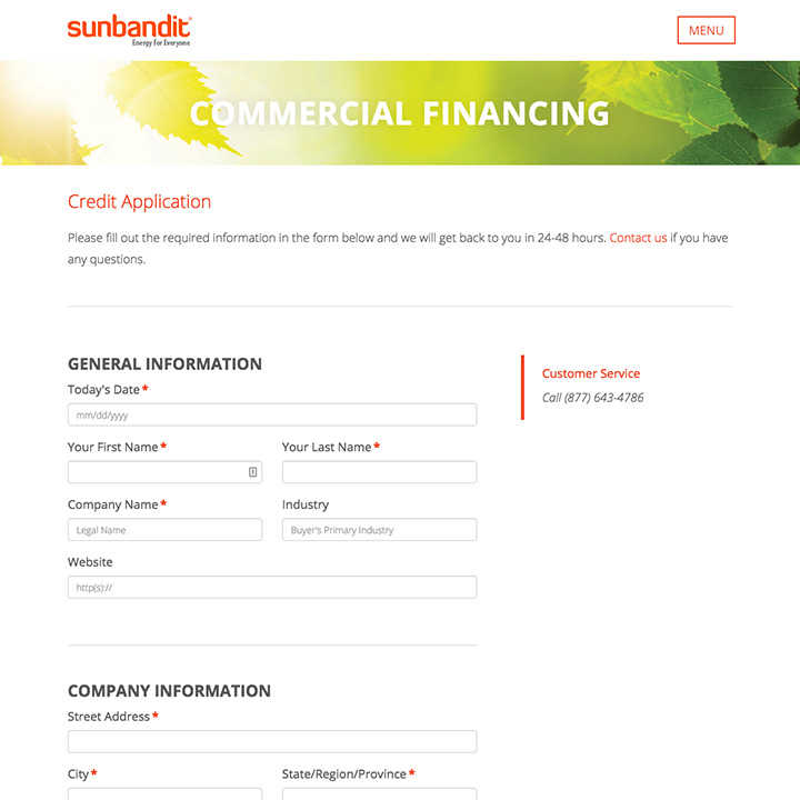 Commercial Financing - Sun Bandit