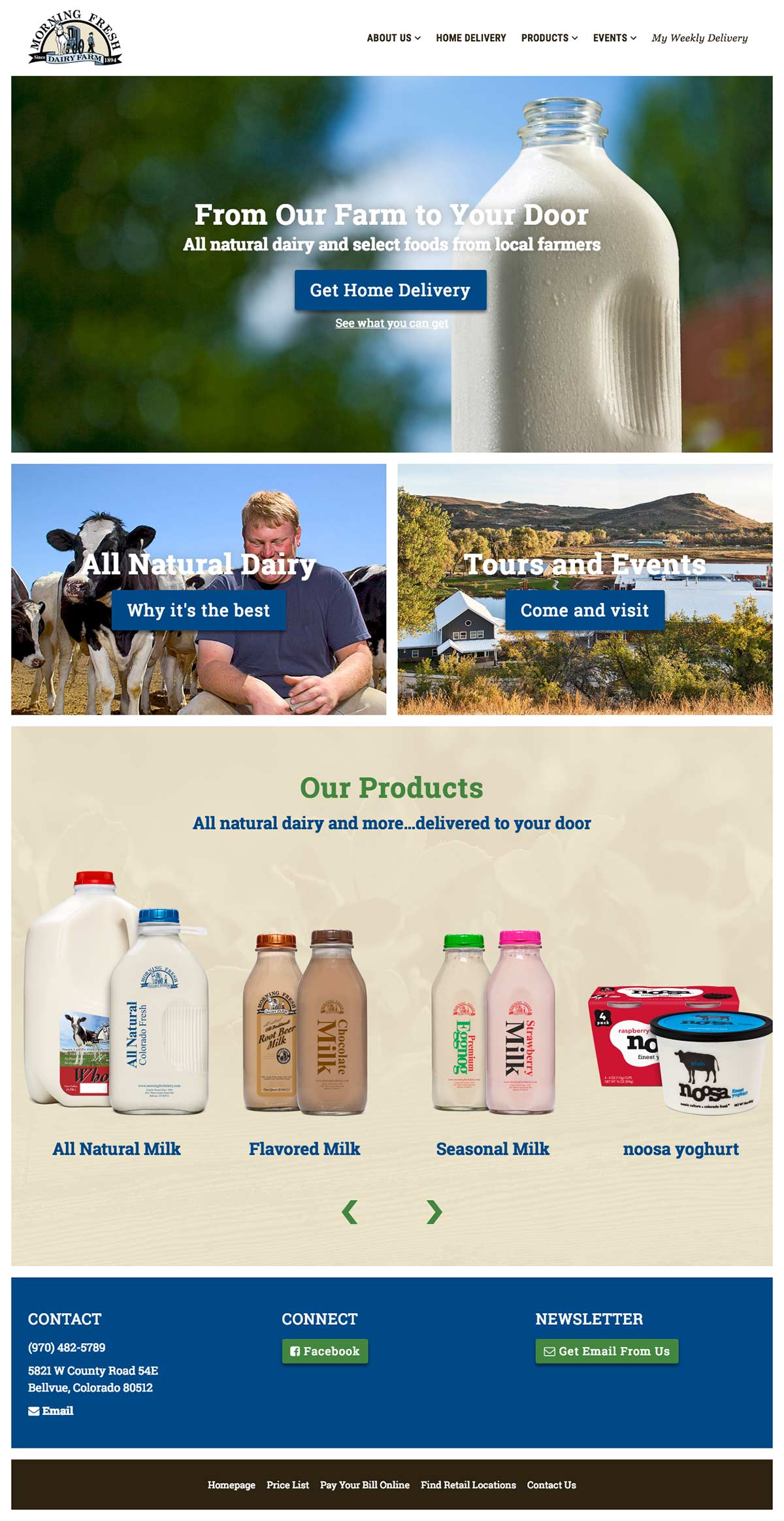 Morning Fresh Dairy - Dairy Website Design